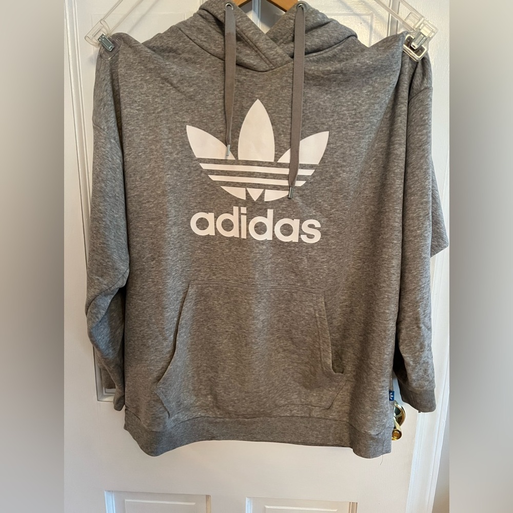 Adidas light grey hoodie | XL